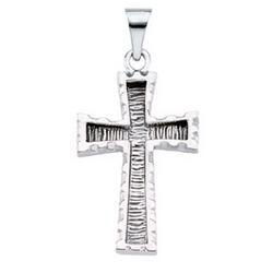 14K White Gold Cross Pendantwhite 