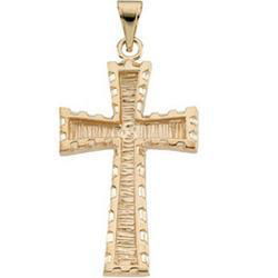 14K Yellow Gold Cross Pendantyellow 