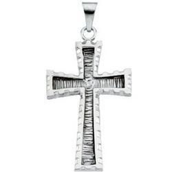 14K White Gold Cross Pendantwhite 