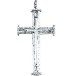 14K White Gold Cross Pendantwhite 