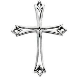 14K White Gold Cross Pendantwhite 