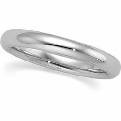 10K White Gold Comfort Fit Band - 3mmwhite 