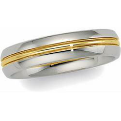 14K Two Tone Gold Design Duo Bandtwo 