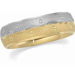 14K Two Tone Gold Design Duo Bandtwo 
