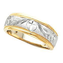 14K Two Tone Gold Bridal Tapered Duotwo 