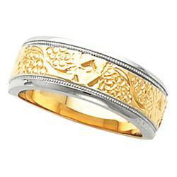 14K Two Tone Gold Bridal Tapered Duotwo 