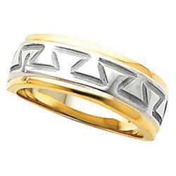 14K Two Tone Gold Bridal Tapered Duotwo 