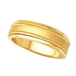 14K Yellow Gold Tapered Design Bandyellow 