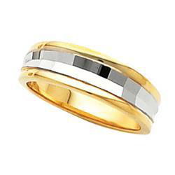 14K Yellow Gold Tapered Design Bandyellow 