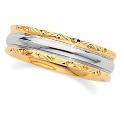 Platinum & 18K Yellow Gold Design Bandplatinum 