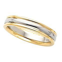 14K Two Tone Gold Design Bandtwo 