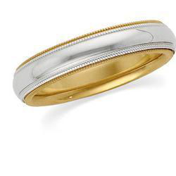 Platinum & 18K Yellow Gold Design Milgrain Bandplatinum 