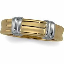 14K Two Tone Gold Duo Bandtwo 