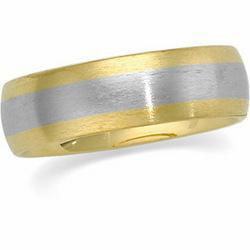 14K Two Tone Gold Design Bandtwo 