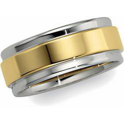 14K Two Tone Gold Comfort Fit Bandtwo 