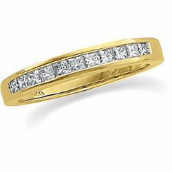 14K Yellow Gold Diamond Anniversary Band Ringyellow 