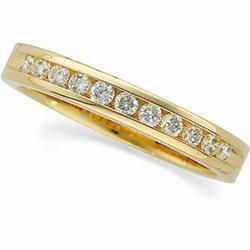 14K Yellow Gold Diamond Band Ringyellow 