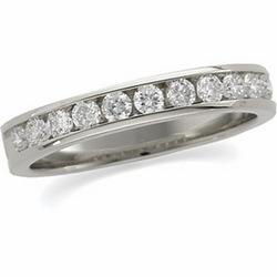 14K White Gold Diamond Band Ringwhite 