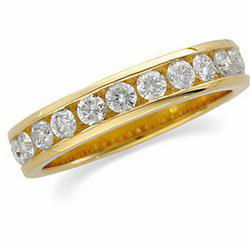 14K Yellow Gold Diamond Band Ringyellow 