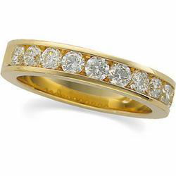 14K Yellow Gold Diamond Band Ringyellow 