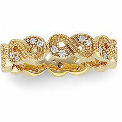 14K Yellow Gold Bridal Anniversary Band Ringyellow 