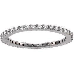 14K White Gold Prong Set Diamond Bridal Eternity Band Ring - 0.50 caratwhite 