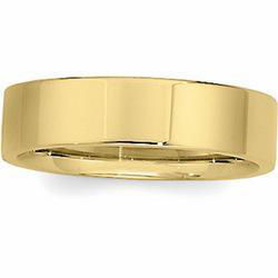 18K Yellow Gold Flat Comfort Fit Band - 10mmyellow 