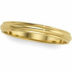 10K Yellow Gold Half Round Edge Band - 2mmyellow 