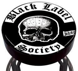 BLACK LABEL SOCIETY BAR STOOL WITH BLACK LEGSblack 