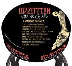 LED ZEPPELIN BAR STOOL WITH BLACK POWDER COATED LEGSled 