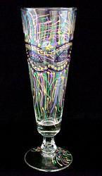 Mardi Gras Mask Design - Hand Painted - Pilsner - 10 oz.mardi 