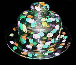 Outrageous Olives Design - Hand Painted - Cheese Dome and Matching 10 inch Plateoutrageous 