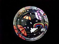 Raindrops & Rainbows Design - Hand Painted - Coaster - 3.75 inch diameterraindrops 