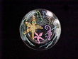 Stars of the Sea Design - Hand Painted - Snack/Cake Plate - 7 inch diameter.