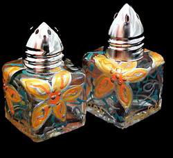 Sunflower Majesty Design - Hand Painted - Mini Salt & Peppers, .5 oz., Set of 2sunflower 