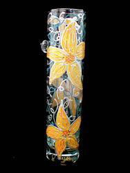 Sunflower Majesty Design - Hand Painted - Bud Vase - 7.5 inches tallsunflower 