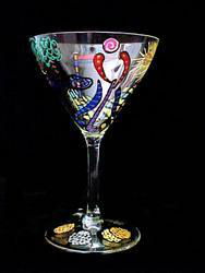 Tees & Greens Design - Hand Painted - Martini - 7.5 oz.tees 