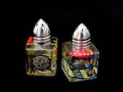 Tees & Greens Design - Hand Painted - Mini Salt & Pepper,.5 oz., Set of 2tees 