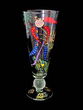 Tees & Greens Design - Hand Painted - Large Pilsner with glass Golf Ball in Stem