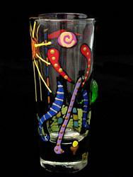 Tees & Greens Design - Hand Painted - Collectible Shooter Glass - 1.5 oz.tees 