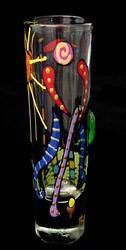 Tees & Greens Design - Hand Painted - Bud Vase - 7.5 inches talltees 