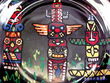 Totem Poles Design - Hand Painted - Platter/Serving Plate - 13 inch diameter