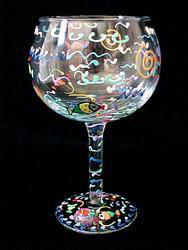 Under the Sea Design - Hand Painted - Grande Goblet - 17.5 oz.sea 