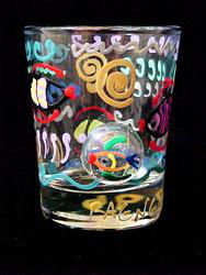 Under the Sea Design - Hand Painted - Collectible Shot Glass - 2 oz.sea 