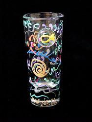 Under the Sea Design - Hand Painted - Collectible Shooter Glass - 1.5 oz.sea 