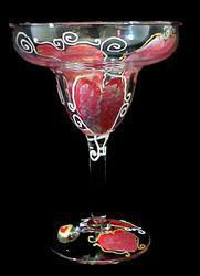 Valentine Treasure Design - Hand Painted - Margarita - 9 oz.valentine 