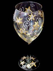 Wishing on the Stars Design - Hand Painted - Grande Wine - 16 oz..wishing 