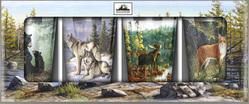 WILD LIFE 4PC PUB GLASS SET - CASE OF 6wild 