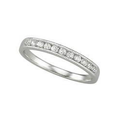14K White Gold Round Diamond Band Ring (0.25 ctw)white 