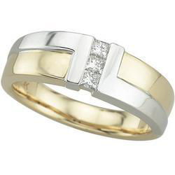 14K Two Tone Gold Princess Diamond Ringtwo 
